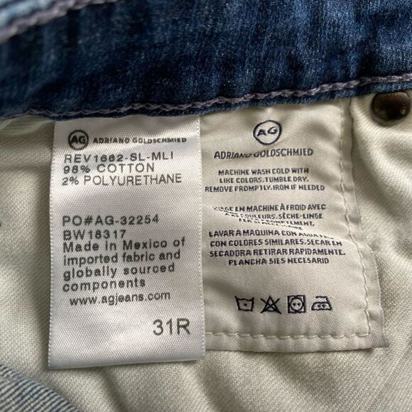 AG Adriano Goldschmied Jeans The Jodi Crop High Rise Slim Flare Skinny Fit 31 R - Picture 13 of 15